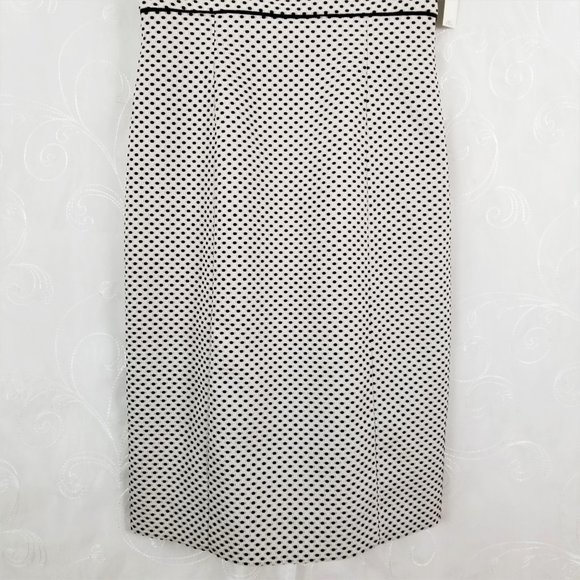 Tahari Levine Isabella Demarco Women's 2 Dress Lined Sheath Pencil White/Blk - Picture 5 of 8